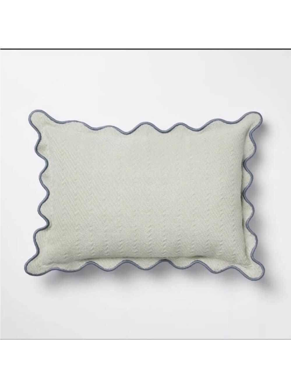 Lumbar Textured Easter Herring Bone Pillow Green Mirage - Threshold Studio McGee